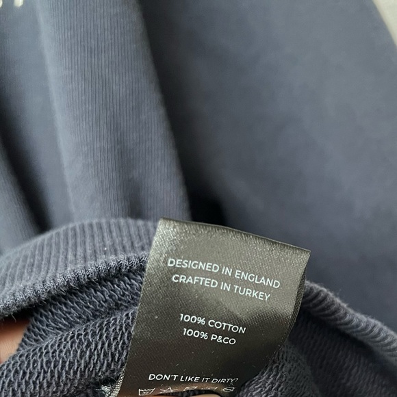 P&Co A Piece of Progress for Peace of Mind Sweatshirt Pullover Crew Half Zip - Picture 6 of 9